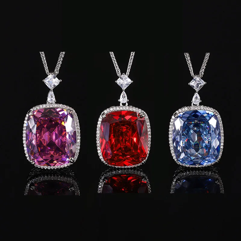 Exquisite Statement Pendant Necklaces Enchanting Purple Red Blue Embellished with Sparkling Zirconia for Women's Fashion Jewelry
Exquisite Statement Pendant Necklaces Enchanting Purple Red Blue Embellished with Sparkling Zirconia for Women's Fashion Jewelry