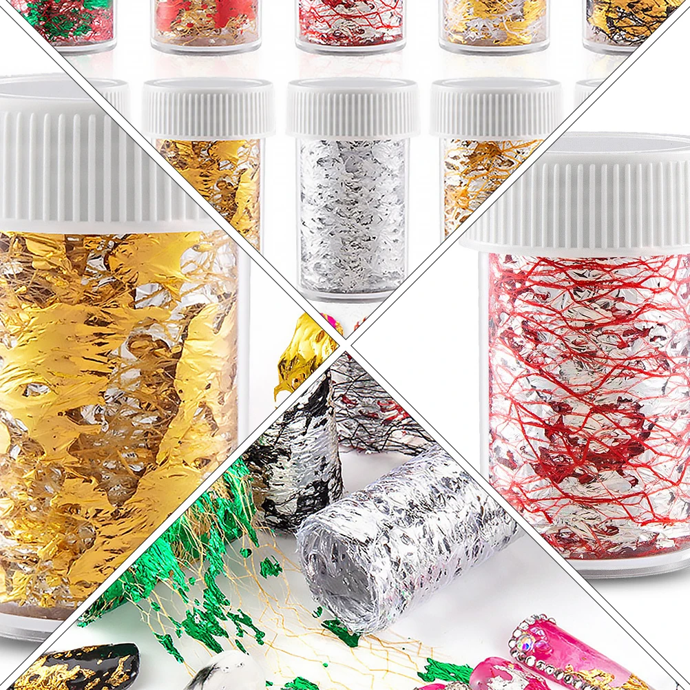 10pcs Nail Art Stickers Colorful Mesh Tin Foil Decals for Women Girls Manicure Beautiful Design Nail Supplies
10pcs Nail Art Stickers Colorful Mesh Tin Foil Decals for Women Girls Manicure Beautiful Design Nail Supplies