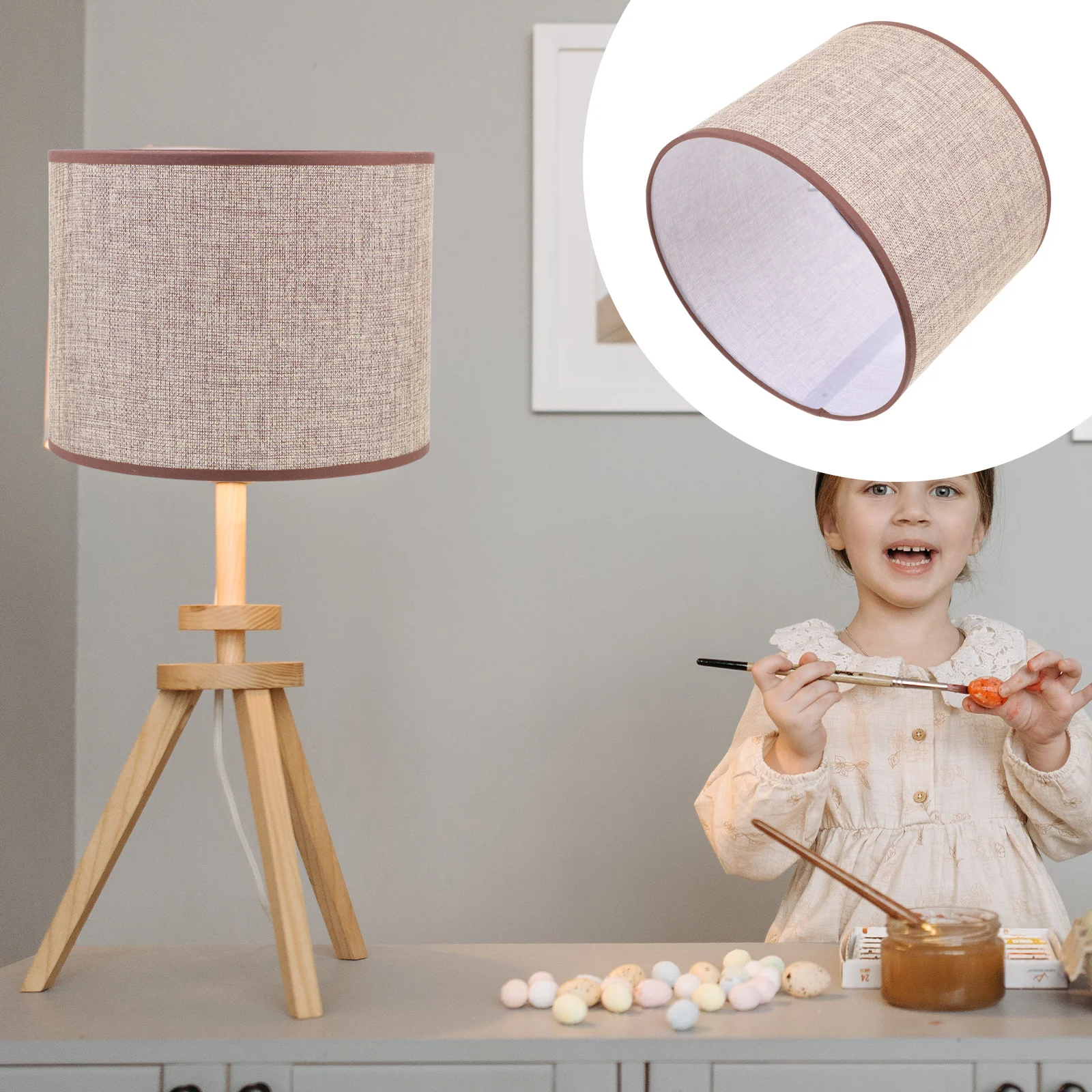 1pc Coffee Hemp Fabric Lampshade Stylish Cloth Light Cover For Home Office Bedroom Modern Cylindrical Lamp Decor Multi-Purpose
1pc Coffee Hemp Fabric Lampshade Stylish Cloth Light Cover For Home Office Bedroom Modern Cylindrical Lamp Decor Multi-Purpose