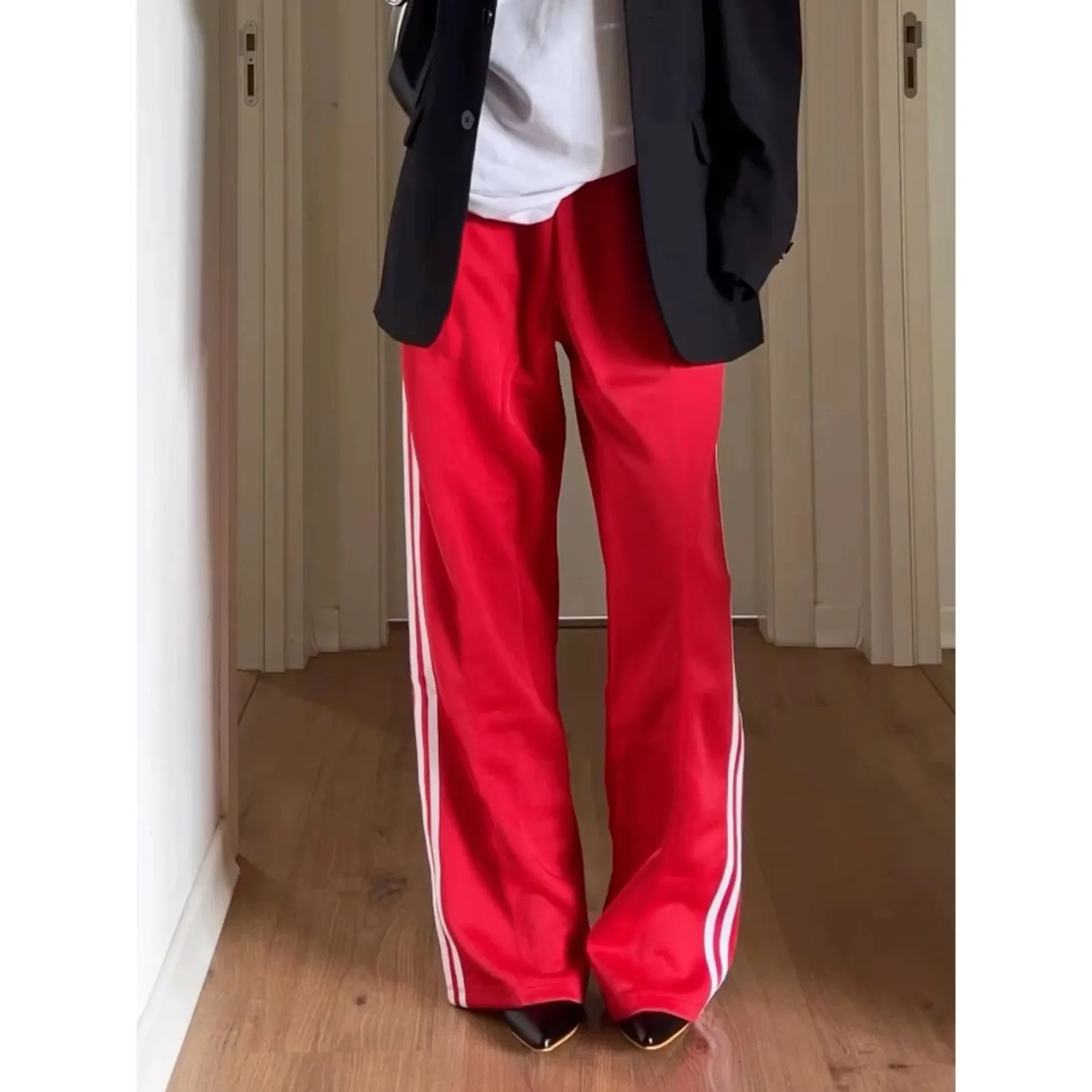 Women's Striped Pants Loose Elastic Waist Drawstring Straight Leg Casual Sweatpants with Pockets Y2K Vintage Streetwear
Women's Striped Pants Loose Elastic Waist Drawstring Straight Leg Casual Sweatpants with Pockets Y2K Vintage Streetwear