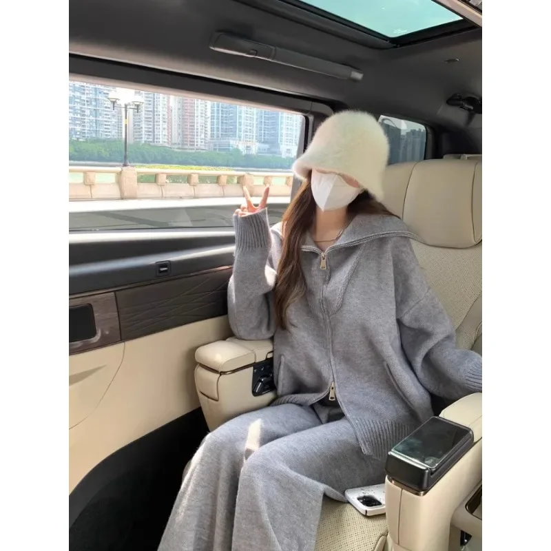 French Sweet Simple Fashion Suit for Women Autumn Long-sleeved Lazy Style Loose Top High Waist Wide Leg Pants Two-piece Set
French Sweet Simple Fashion Suit for Women Autumn Long-sleeved Lazy Style Loose Top High Waist Wide Leg Pants Two-piece Set