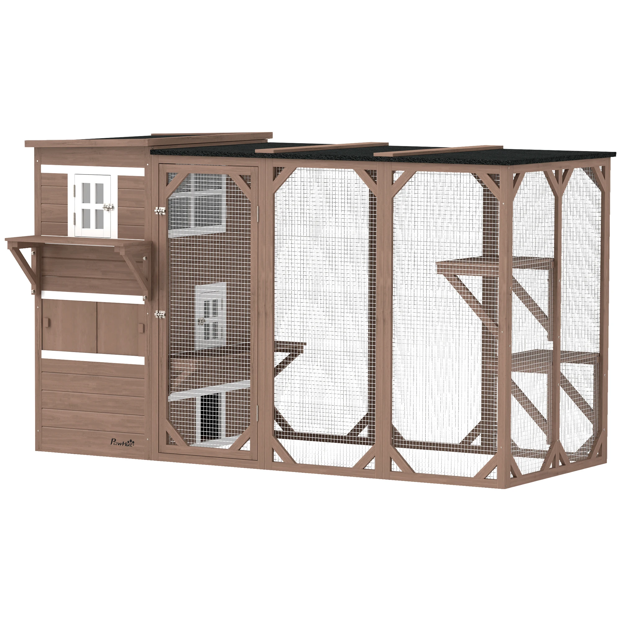 Large Outdoor Cat House for 3 Kitties, Multi-Level Design with Big Hiding Areas 2 Stories & Multiple Platforms Cat Condo
Large Outdoor Cat House for 3 Kitties, Multi-Level Design with Big Hiding Areas 2 Stories & Multiple Platforms Cat Condo