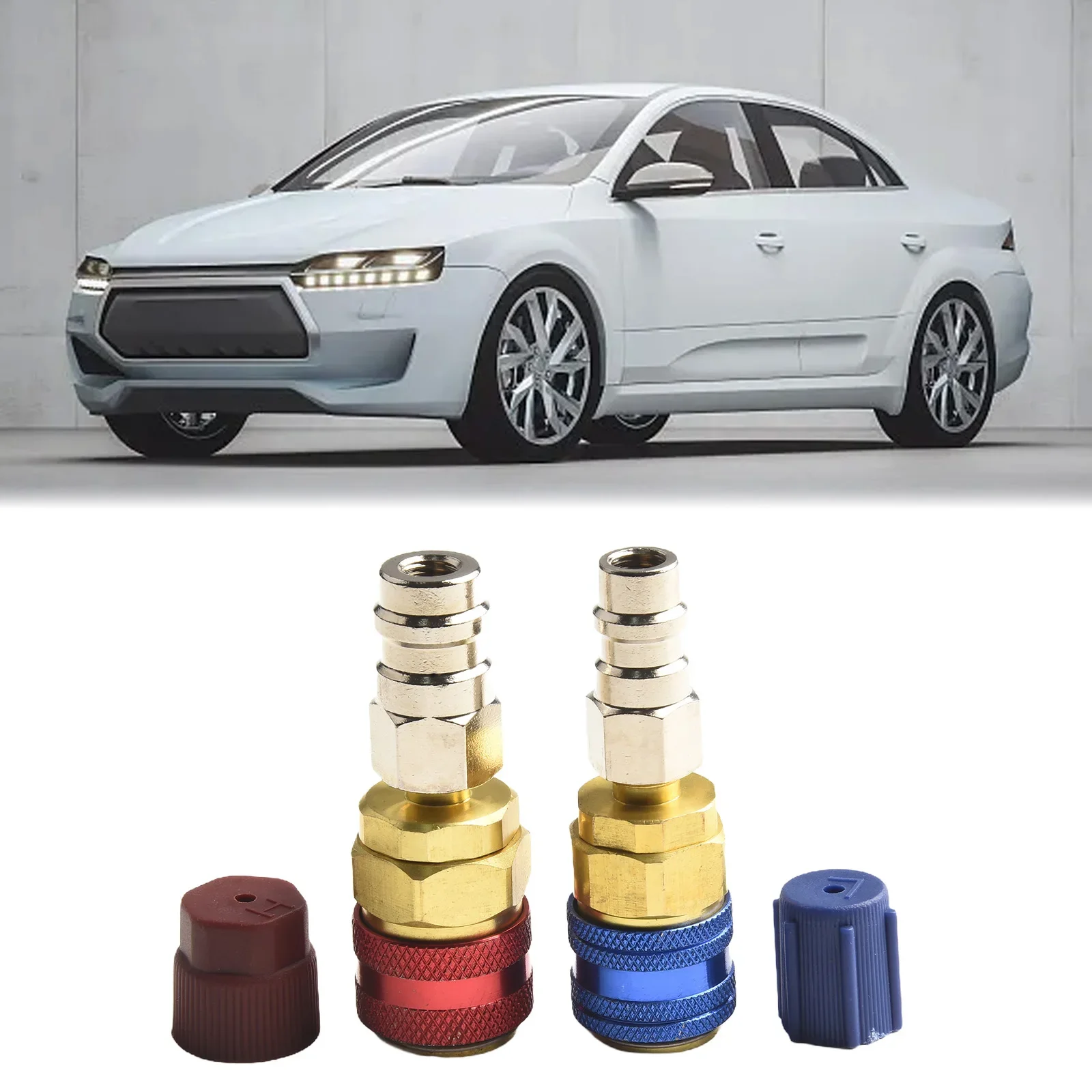 Extension Adapters Quick Coupler Office Outdoor Garden Indoor Parts R134 Replacements 2 Pcs Air Condition Low/High
Extension Adapters Quick Coupler Office Outdoor Garden Indoor Parts R134 Replacements 2 Pcs Air Condition Low/High