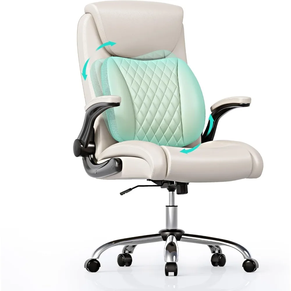 Executive Office Chair, Wide Pu Leather Ergonomic Home Office Desk Chairs with Adjustable Flip-Up Arms, High Back Computer Chair
Executive Office Chair, Wide Pu Leather Ergonomic Home Office Desk Chairs with Adjustable Flip-Up Arms, High Back Computer Chair