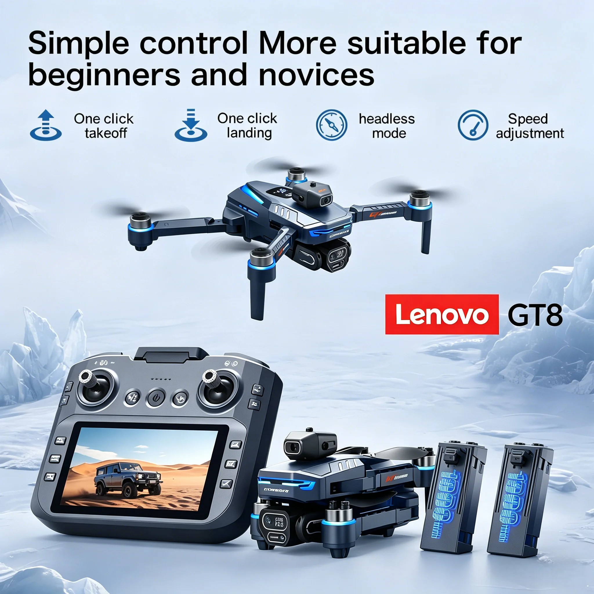 Lenovo GT8 GPS 8K Professional Drone 360° Dual Cameras 4K 5G WIFI Brushless Motor Quadcopter One Key Return Toy for Kid Gift Toy
Lenovo GT8 GPS 8K Professional Drone 360° Dual Cameras 4K 5G WIFI Brushless Motor Quadcopter One Key Return Toy for Kid Gift Toy