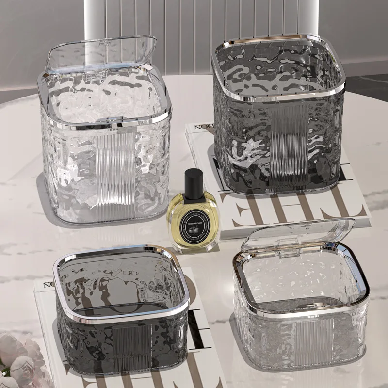 Water wave pattern covered glacier pattern desktop trash can lazy living room desktop press type pop-up lid trash can
Water wave pattern covered glacier pattern desktop trash can lazy living room desktop press type pop-up lid trash can