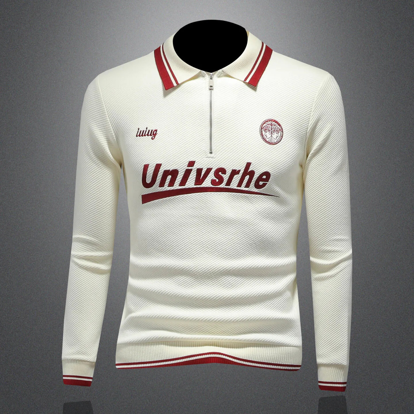 Embroidered Zipper Collar Long Sve Sweatirt Men's Luxury Sle Comfort Fit Cotton Polyester Blend Casual Top
Embroidered Zipper Collar Long Sve Sweatirt Men's Luxury Sle Comfort Fit Cotton Polyester Blend Casual Top