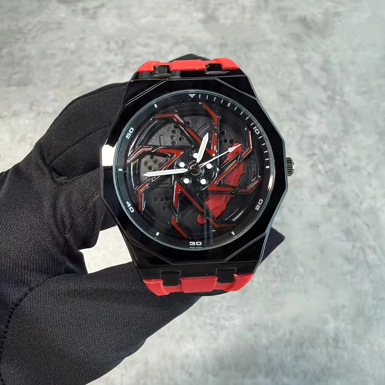 New Cool Men's Spider Watch, Rotating Car Wheel Dial Quartz Watch, Waterproof Silicone Strap Sports Watch, Men's Fashion Gift
New Cool Men's Spider Watch, Rotating Car Wheel Dial Quartz Watch, Waterproof Silicone Strap Sports Watch, Men's Fashion Gift