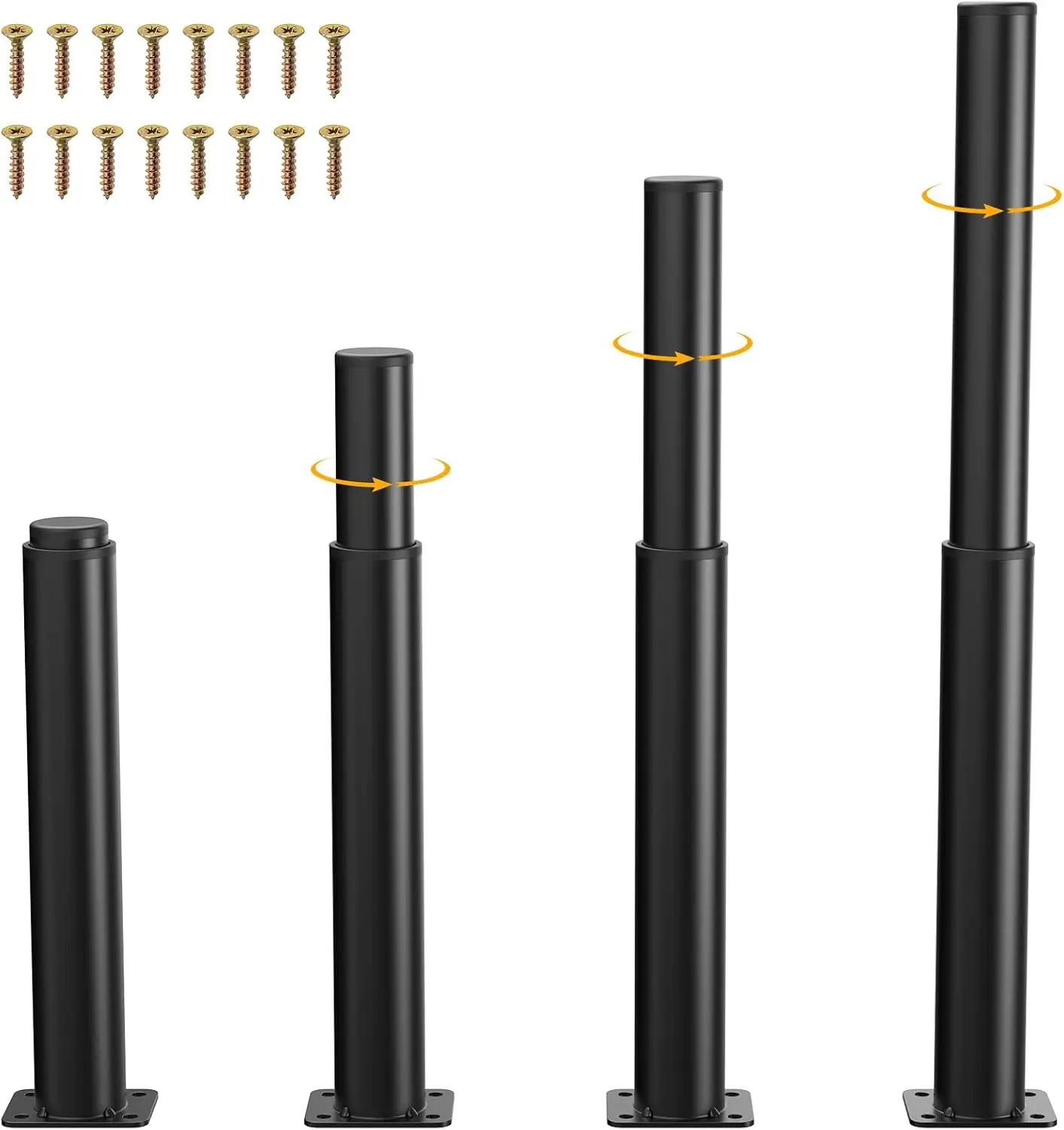 4 PCS Adjustable Furniture Legs,10-17 Adjustable Metal Height Replacement Support Legs for Table/Bed/Furniture/Cabinet/Couch,Hea
4 PCS Adjustable Furniture Legs,10-17 Adjustable Metal Height Replacement Support Legs for Table/Bed/Furniture/Cabinet/Couch,Hea