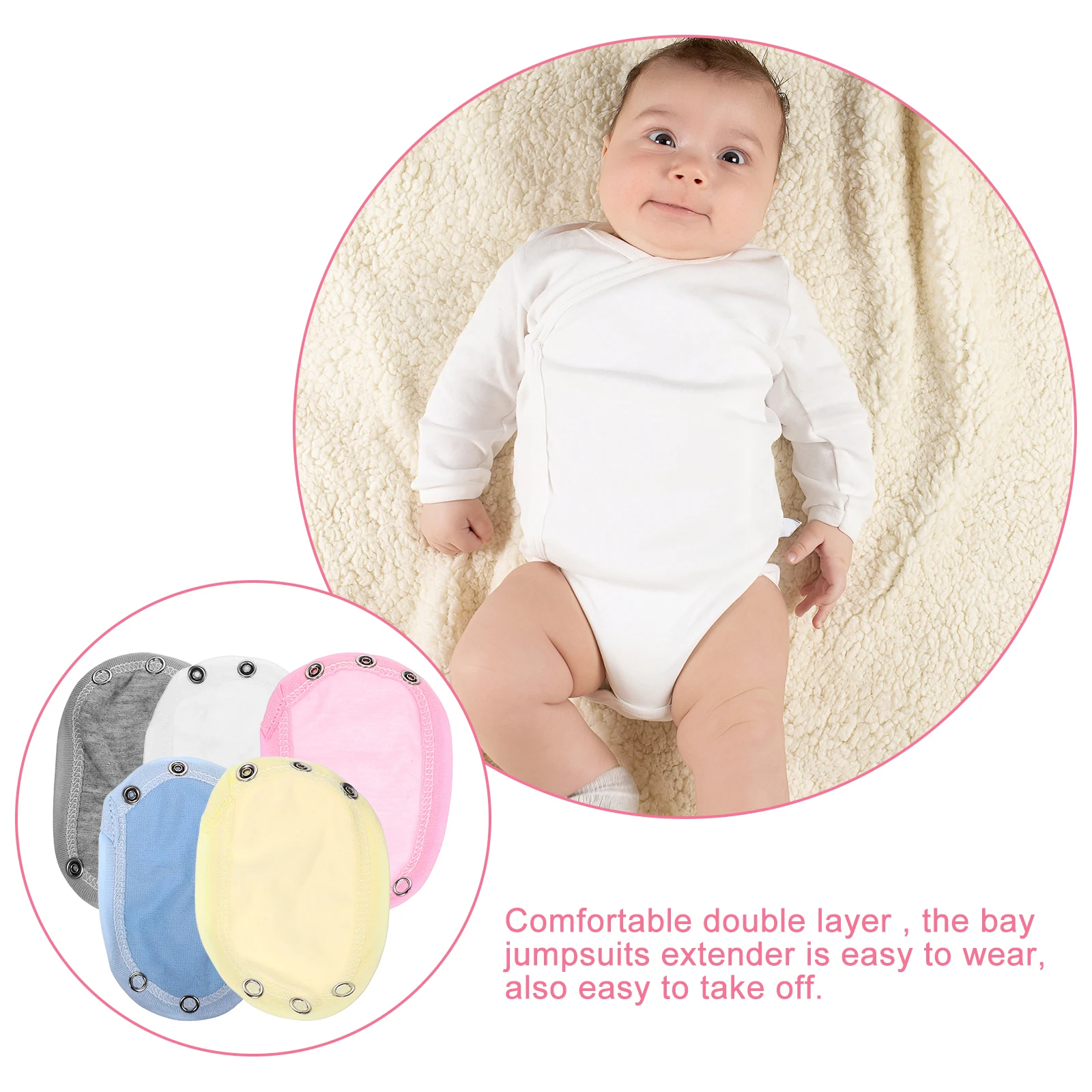 5pcs Bodysuit Extenders Snap Cloth Pad Jumpsuits Baby Bodysuit Extender Snaps Cotton Toddler Boy Double Layer Soft Breathable
5pcs Bodysuit Extenders Snap Cloth Pad Jumpsuits Baby Bodysuit Extender Snaps Cotton Toddler Boy Double Layer Soft Breathable