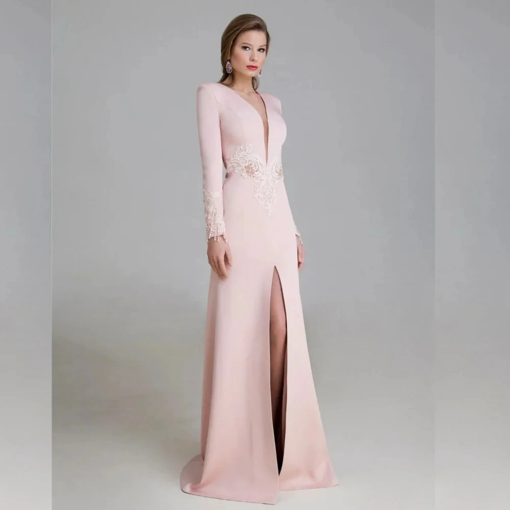 Slit Pink Chiffon Lace Long Bespoke Occasion Gown Evening Dresses Pastrol Unisex Jersey Retro Dubai Saudi Arabic Prom Customized
Slit Pink Chiffon Lace Long Bespoke Occasion Gown Evening Dresses Pastrol Unisex Jersey Retro Dubai Saudi Arabic Prom Customized