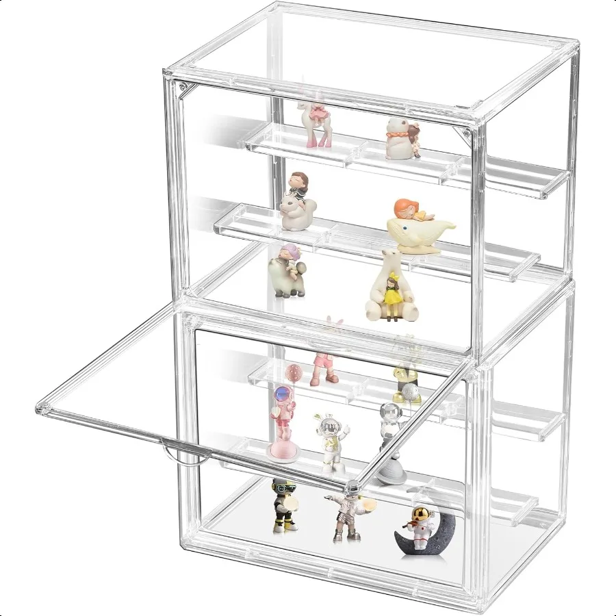 2 Pack Figure Acrylic Display Case Display Cabinet 10.6 D x 7.1 W x 8.6 H Staircase Showcase Shelf Detachable Display Stand Mag
2 Pack Figure Acrylic Display Case Display Cabinet 10.6 D x 7.1 W x 8.6 H Staircase Showcase Shelf Detachable Display Stand Mag