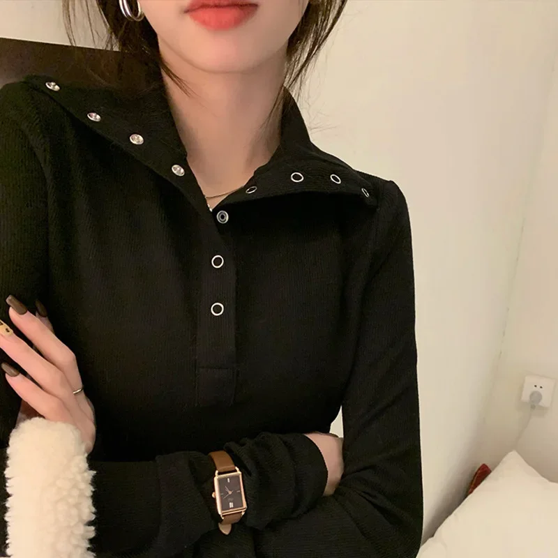 Button Up Women's Knitted Sweater Y2K Long Sleeve Slim Fit Pullovers for Women Autumn Winter All Match Bottoming Tops
Button Up Women's Knitted Sweater Y2K Long Sleeve Slim Fit Pullovers for Women Autumn Winter All Match Bottoming Tops