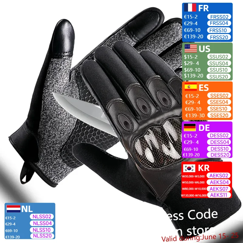 Summer All Finger Level 5 Anti Cutting Sheepskin Gloves Kevlar Anti Stabbing Carbon Fiber Shell Military Training Fans Men
Summer All Finger Level 5 Anti Cutting Sheepskin Gloves Kevlar Anti Stabbing Carbon Fiber Shell Military Training Fans Men