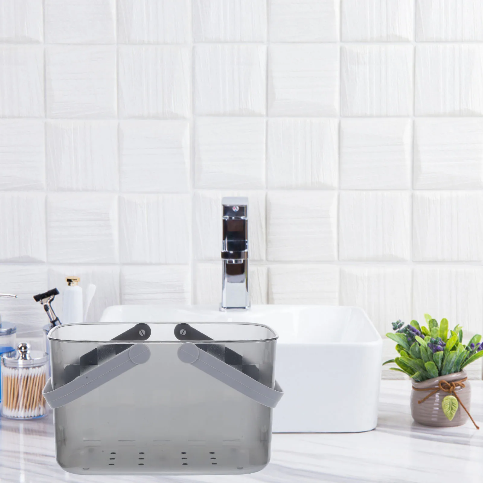 Portable Plastic Storage Baskets Shower Bath Grey Pp Square Container Large Size Bathroom Basket With H For Toothbrushes
Portable Plastic Storage Baskets Shower Bath Grey Pp Square Container Large Size Bathroom Basket With H For Toothbrushes