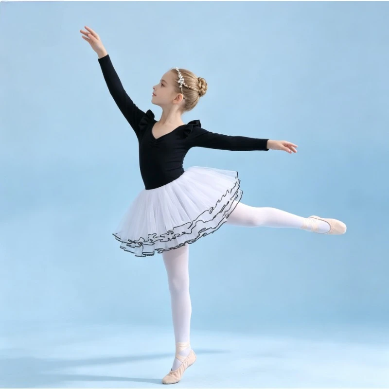 Girls Ballet Leotard with Tutu Skirt Children's Jumpsuit Train Clothes Toddler Dance Outfit for Daily Training Stage Performance
Girls Ballet Leotard with Tutu Skirt Children's Jumpsuit Train Clothes Toddler Dance Outfit for Daily Training Stage Performance