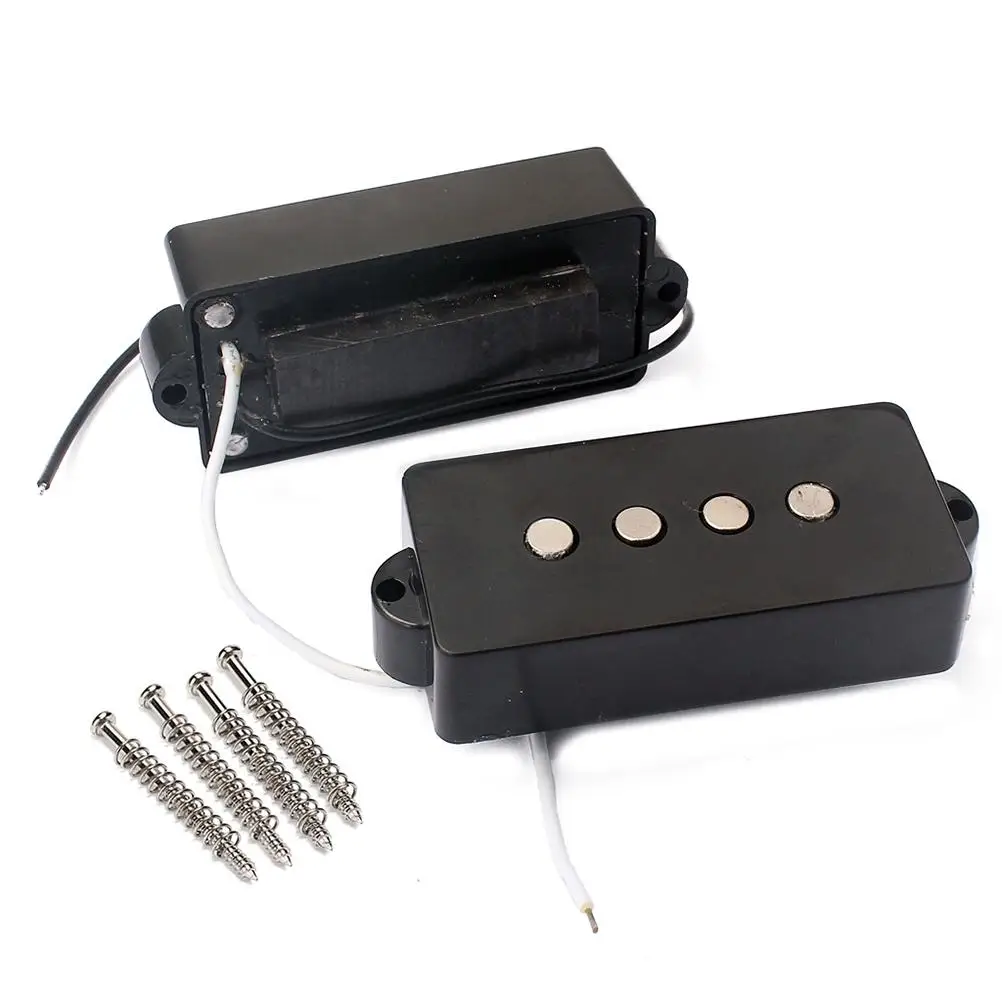 4 String Electric Bass Pickups Bridge Neck Pickups Set for PB Bass Guitar Open Style Guitar Parts and Accessories GMB11 Black
4 String Electric Bass Pickups Bridge Neck Pickups Set for PB Bass Guitar Open Style Guitar Parts and Accessories GMB11 Black