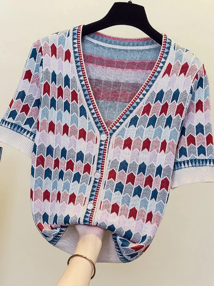 4XL Large size plaid sweater cardigans jacket ladies new women Thin sweater coat v-neck cardigan coat outwear sueter mujer
4XL Large size plaid sweater cardigans jacket ladies new women Thin sweater coat v-neck cardigan coat outwear sueter mujer