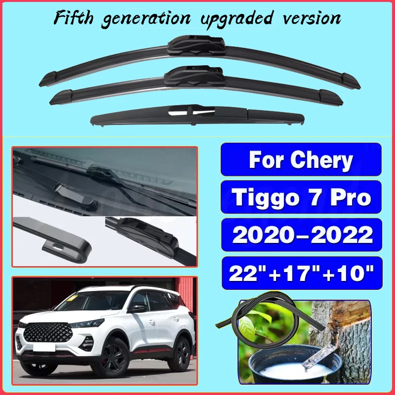For Chery Tiggo 7 Pro 2020 2021 2022 Accessories Front Rear Windscreen Wiper Blade Brushes Wipers for Car U J Hook 22"+17"+10"
For Chery Tiggo 7 Pro 2020 2021 2022 Accessories Front Rear Windscreen Wiper Blade Brushes Wipers for Car U J Hook 22"+17"+10"