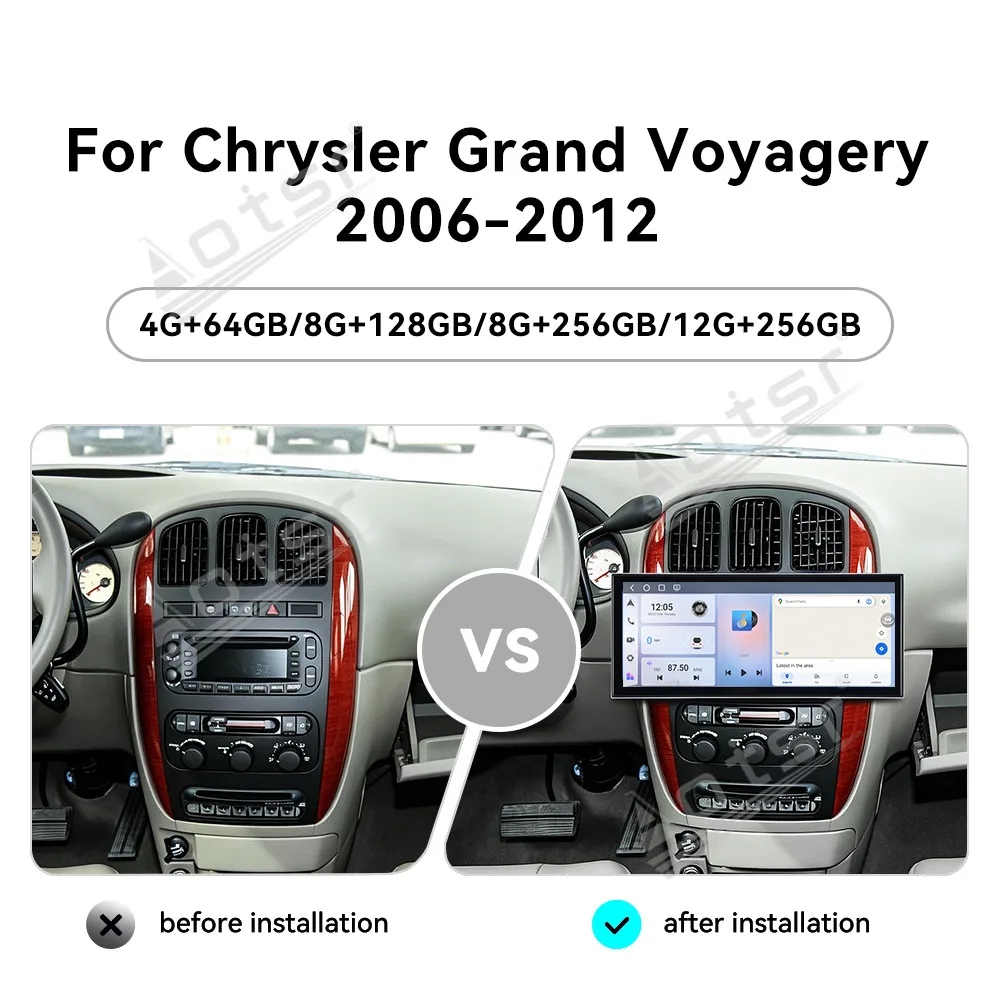 Для Chrysler Grand Voyager 2006-2012: Автомагнитола Android 15 с экраном 15,8 дюйма, мультимедийный видеоплеер, GPS-навигация, Carplay, DSP
Для Chrysler Grand Voyager 2006-2012: Автомагнитола Android 15 с экраном 15,8 дюйма, мультимедийный видеоплеер, GPS-навигация, Carplay, DSP