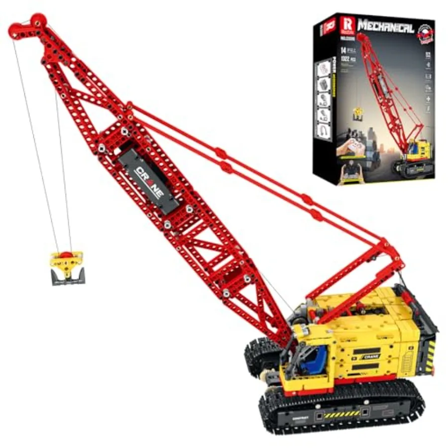 Crawler Crane Building Set for Adults: Technical Construction Vehicle Model in Gray Metal Alloy with APP Remote Control Collect
Crawler Crane Building Set for Adults: Technical Construction Vehicle Model in Gray Metal Alloy with APP Remote Control Collect