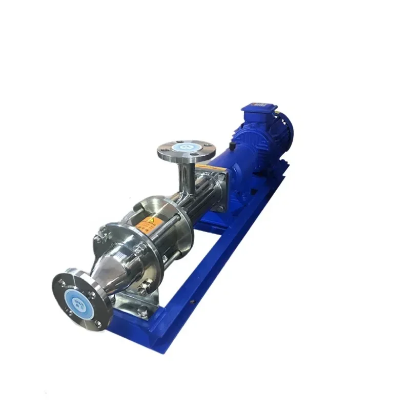 G type stainless steel single screw pump for thick slurry sludge transport screw pump filter press
G type stainless steel single screw pump for thick slurry sludge transport screw pump filter press