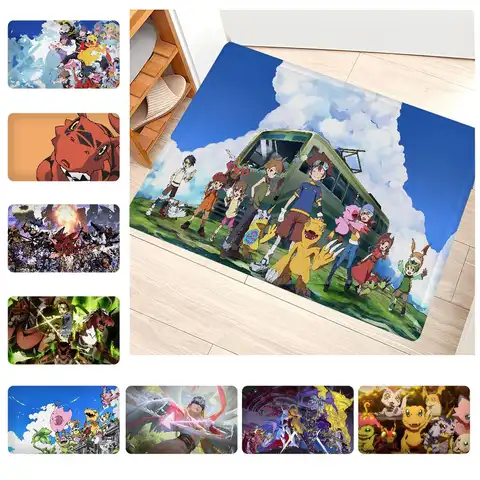 仮想デジモンアニメ廊下カーペット洗える滑り止めリビングルームソファチェアエリアマットキッチン玄関マットエリアラグ
