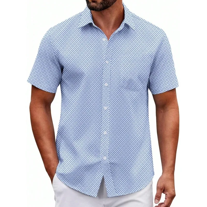 Men's Non-Wrinkle Formal Shirt Short Sleeve Button-Down Printed Shirt Summer Business Casual Shirt With Pockets
Men's Non-Wrinkle Formal Shirt Short Sleeve Button-Down Printed Shirt Summer Business Casual Shirt With Pockets