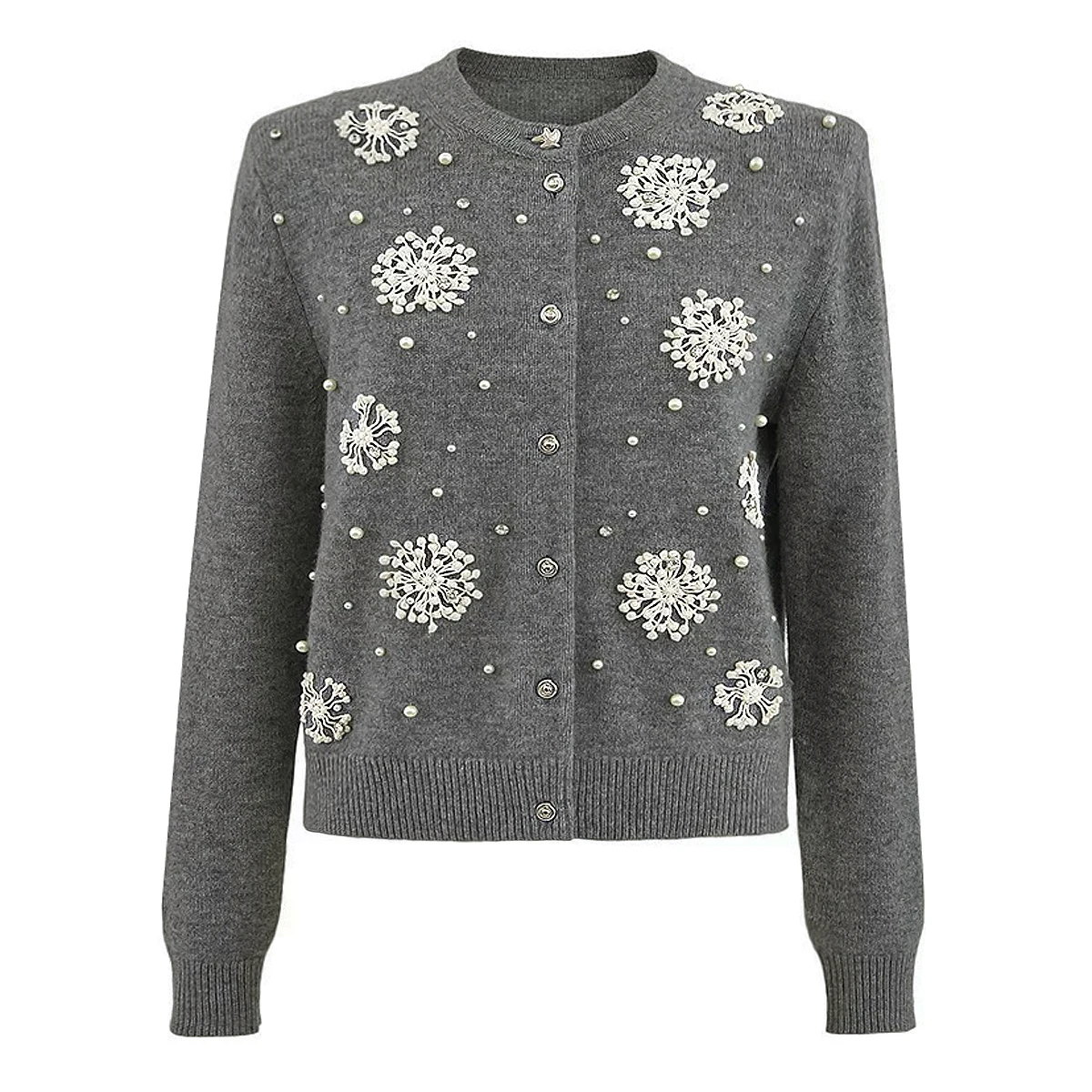 Spring And Autumn New Fashionable Commuter Long Sleeve Round Neck Three Dimensional Flower Knitted Versatile Cardigan Coat
Spring And Autumn New Fashionable Commuter Long Sleeve Round Neck Three Dimensional Flower Knitted Versatile Cardigan Coat