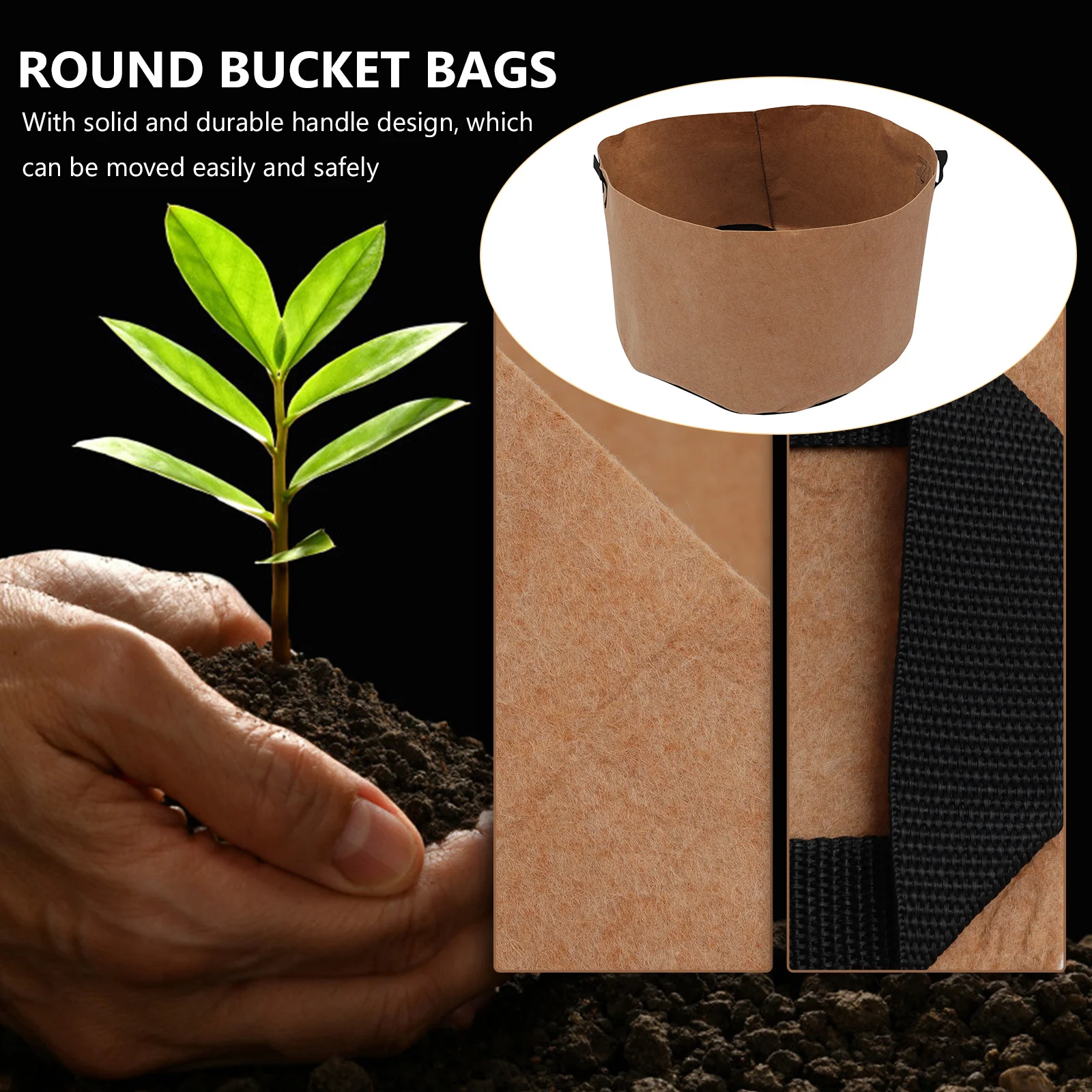 2 pcs Non-Woven Planting Bags 10L Khaki Breathable Garden Containers For Vegetables Durable Growing Pouch With Handle
2 pcs Non-Woven Planting Bags 10L Khaki Breathable Garden Containers For Vegetables Durable Growing Pouch With Handle