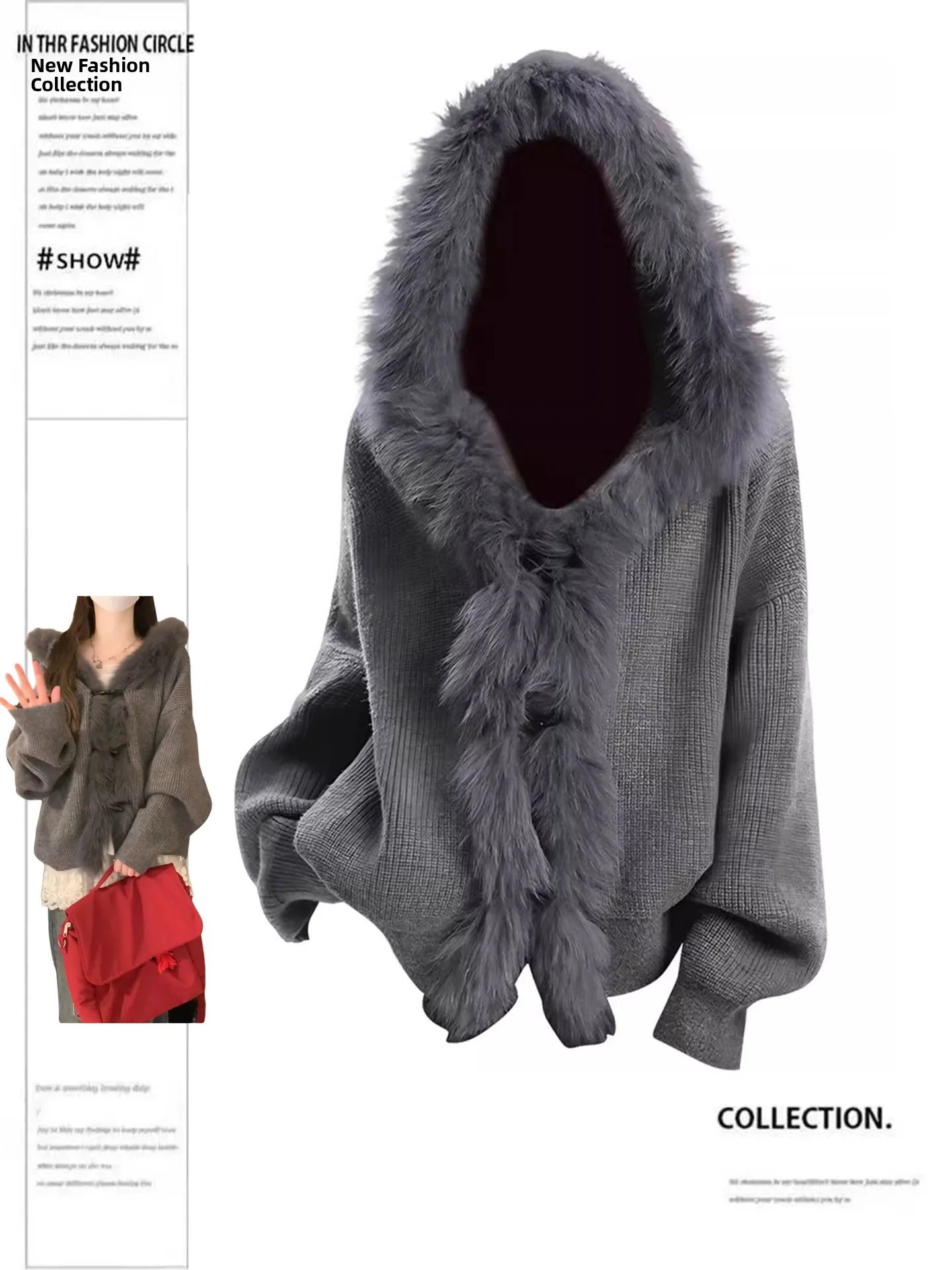 Duor plus Size Grey Minimalist Style Hooded Knitwear Coat Women's Autumn Winter Loose Casual High Waist Long Sleeve Zipper
Duor plus Size Grey Minimalist Style Hooded Knitwear Coat Women's Autumn Winter Loose Casual High Waist Long Sleeve Zipper