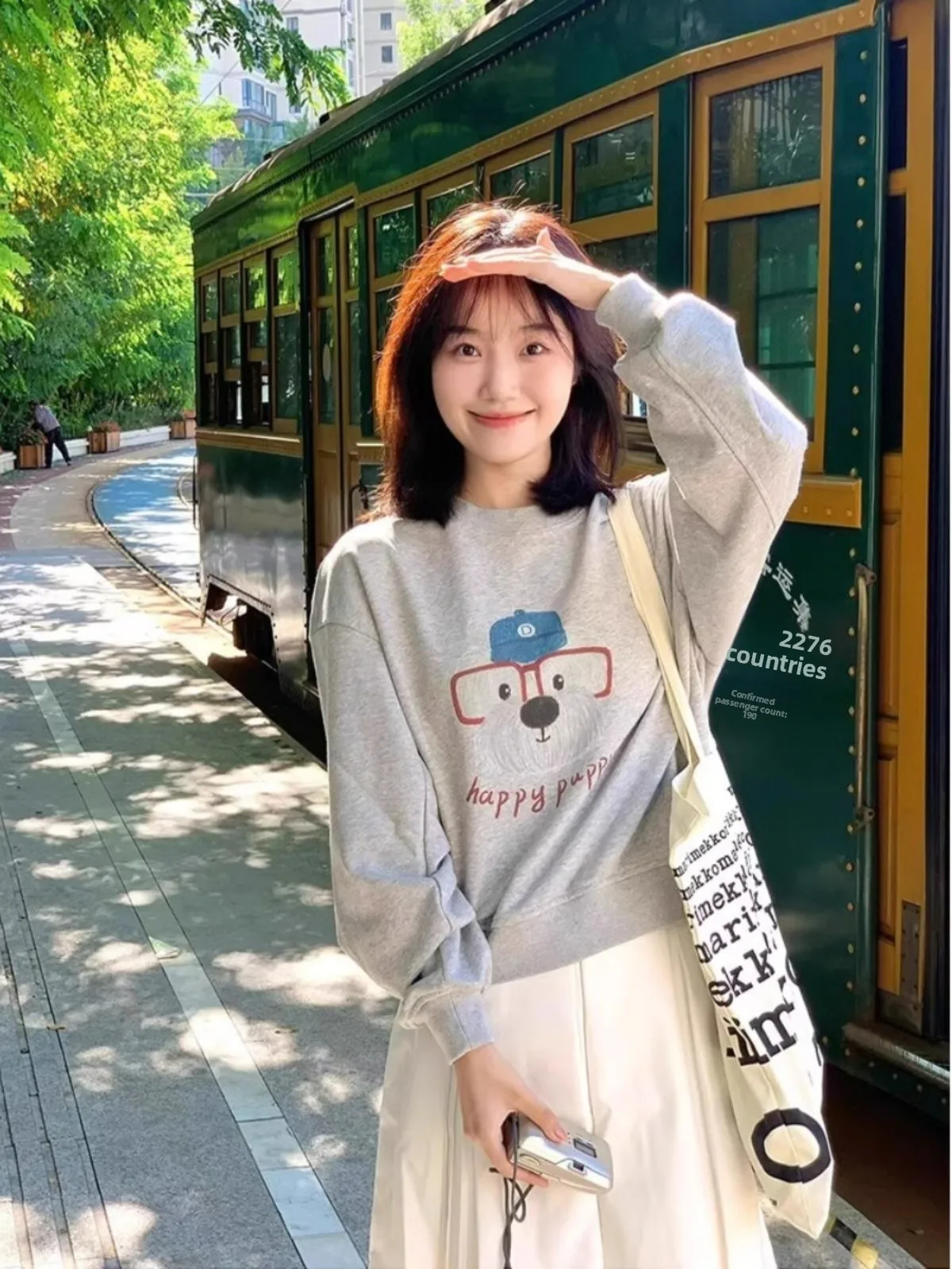 Lazy Style Grey Cartoon Dog Print Sweatshirt Autumn Winter New Arrival Premium Feeling Small Size Top Women's Fashion
Lazy Style Grey Cartoon Dog Print Sweatshirt Autumn Winter New Arrival Premium Feeling Small Size Top Women's Fashion