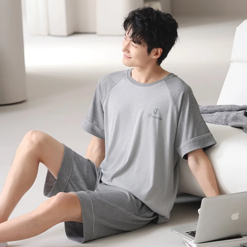 2025 Summer Men's Pajamas Homewear Set Short-Sleeved Shorts Teenage Students Ice Silk Casual Pajamas Homewear Set
2025 Summer Men's Pajamas Homewear Set Short-Sleeved Shorts Teenage Students Ice Silk Casual Pajamas Homewear Set