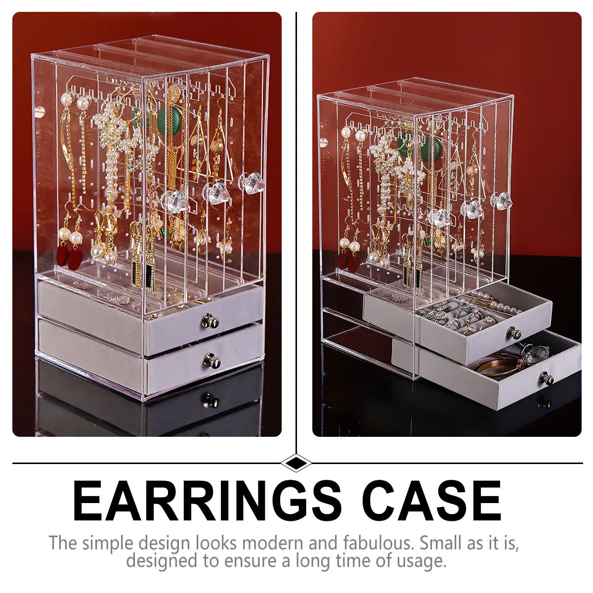 1Pcs Jewelry Storage Box Clear Acrylic Earrings Case Environmentally Friendly Long Lifespan Space Saving Holder for Drawer Or
1Pcs Jewelry Storage Box Clear Acrylic Earrings Case Environmentally Friendly Long Lifespan Space Saving Holder for Drawer Or