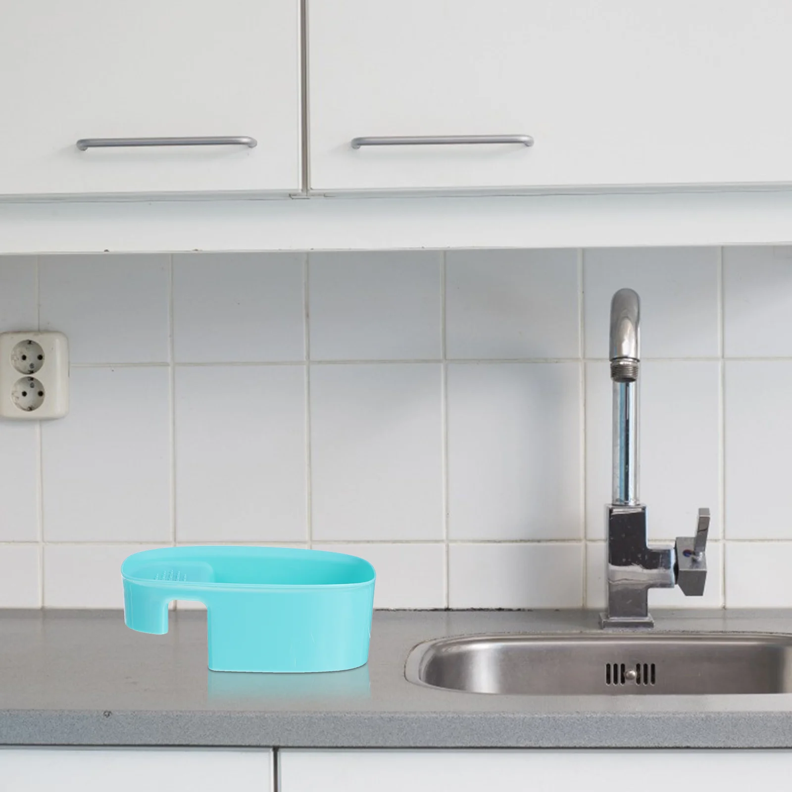 Kitchen Sink Drain Basket with Ventilated Design for Quick Drying Strong Load Bearing Small Size Perfect for Sink Storage Rack