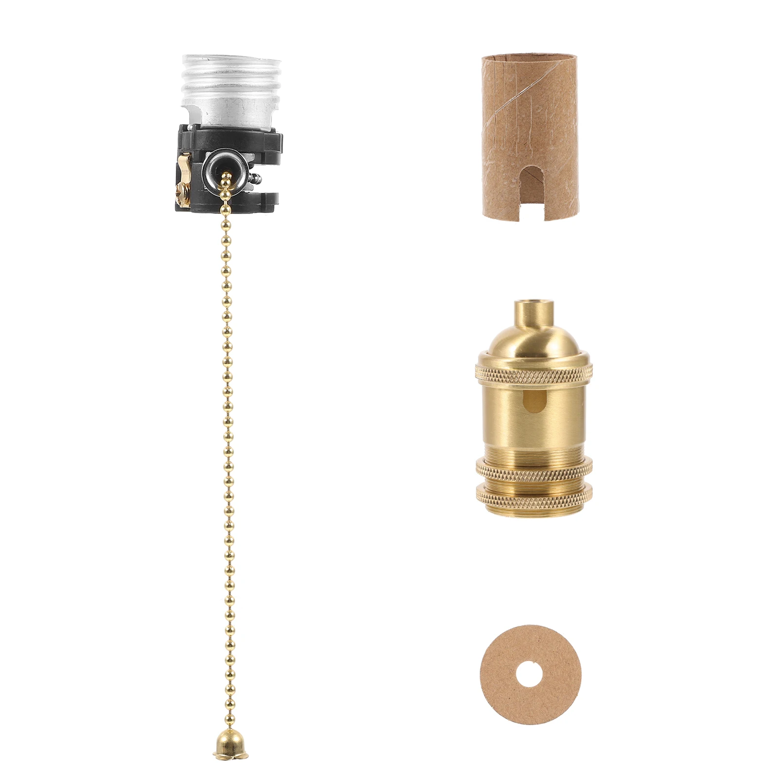 E27 Pure Copper Lamp Holder Pull Chain Double Ring Base M10 Thread Vintage Light Socket Ceiling LampholderReplacement Lamp Parts
E27 Pure Copper Lamp Holder Pull Chain Double Ring Base M10 Thread Vintage Light Socket Ceiling LampholderReplacement Lamp Parts