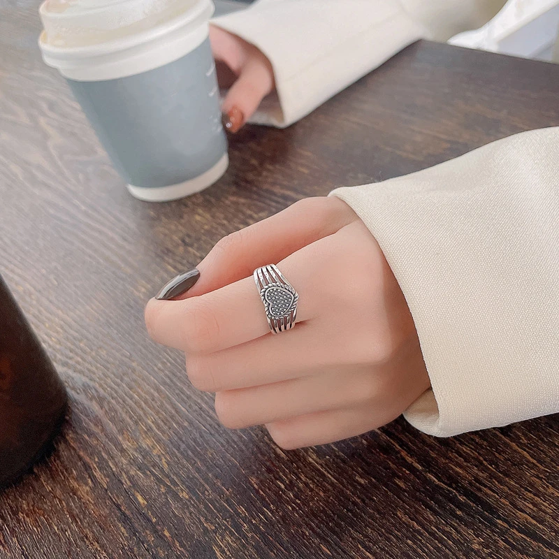 925 Sterling Silver Ring Argent Original Women's Silver 925 Luxury Quality Jewelry Men Chinese Character Rings Fashion Jewel
925 Sterling Silver Ring Argent Original Women's Silver 925 Luxury Quality Jewelry Men Chinese Character Rings Fashion Jewel