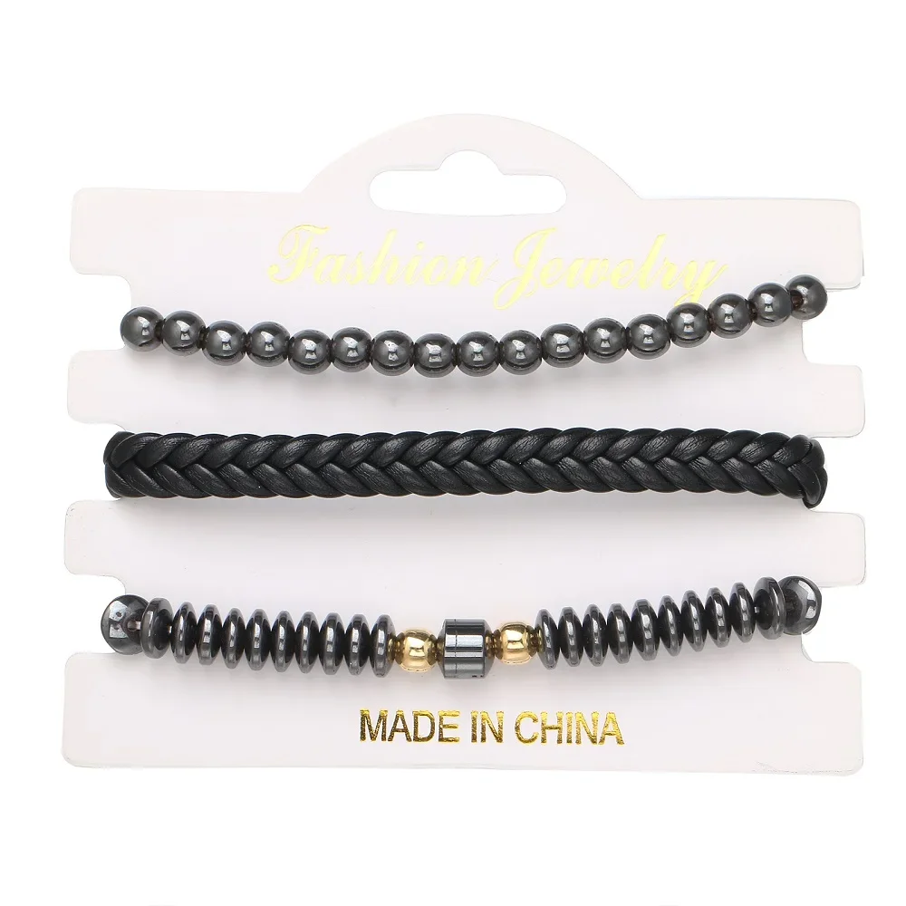 Charm Jewelry Multilayer Leather Beads Bracelet Vintage Handmade Weave Hematite Adjustable Cuff Bracelets for Women Pulsera
Charm Jewelry Multilayer Leather Beads Bracelet Vintage Handmade Weave Hematite Adjustable Cuff Bracelets for Women Pulsera