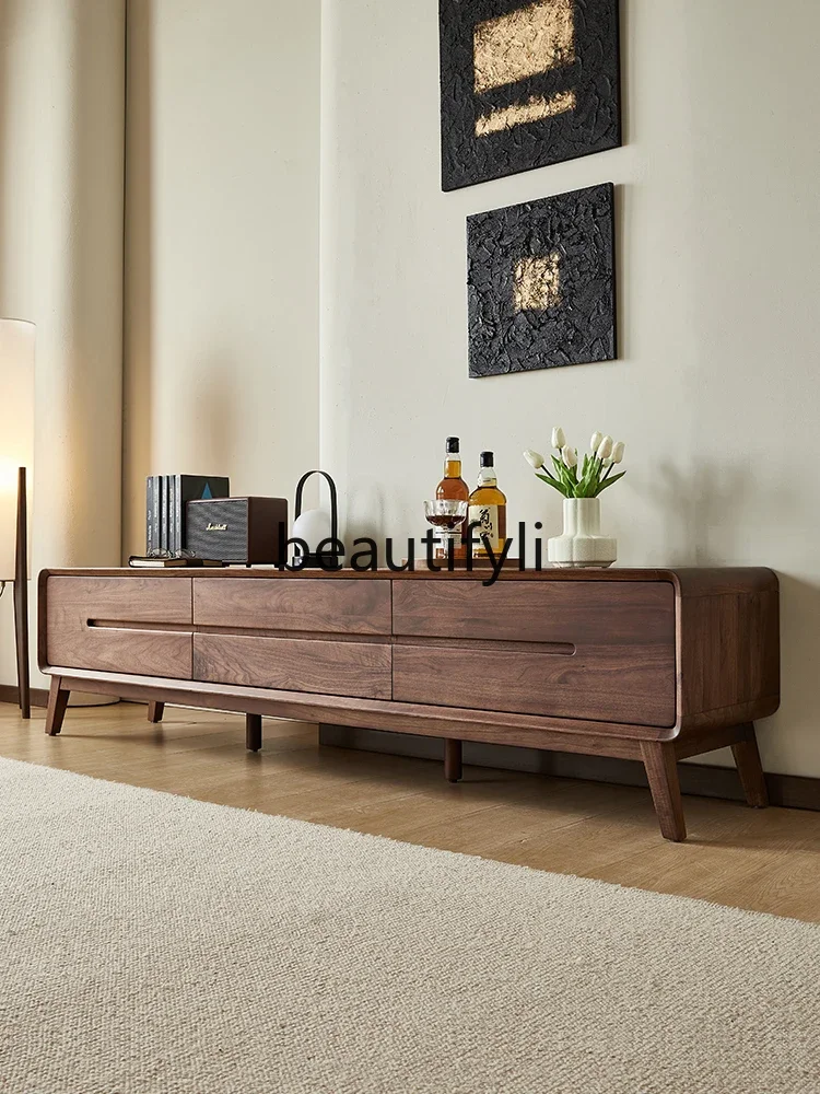 A26 North American black walnut TV cabinet Nordic solid wood TV cabinet Living room storage floor cabinet
A26 North American black walnut TV cabinet Nordic solid wood TV cabinet Living room storage floor cabinet