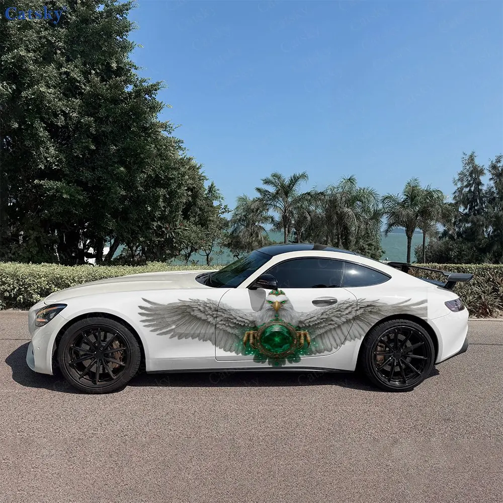 2Pcs Luxury Jewel Crowned Eagle Car Side Wraps, Self-Adhesive PVC Waterproof & Scratch-Resistant Stickers, Car Accessory Gift
2Pcs Luxury Jewel Crowned Eagle Car Side Wraps, Self-Adhesive PVC Waterproof & Scratch-Resistant Stickers, Car Accessory Gift