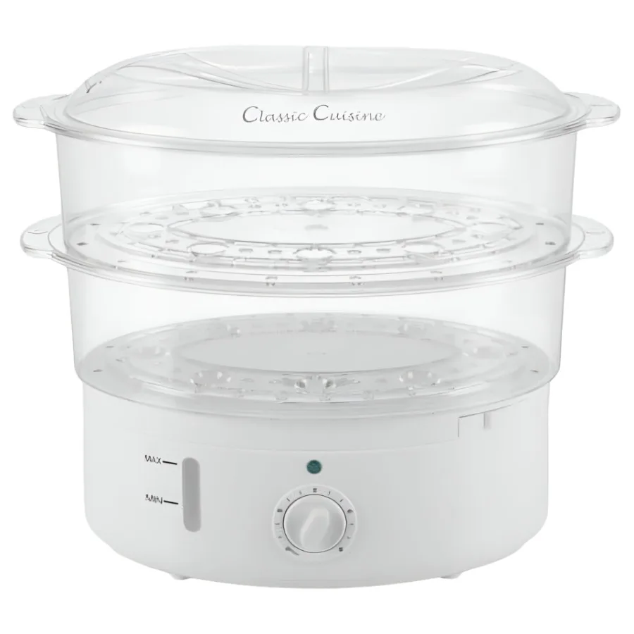 2-Tier Electric Food Steamer with Timer Vegetable Steamer and Rice Cooker
2-Tier Electric Food Steamer with Timer Vegetable Steamer and Rice Cooker