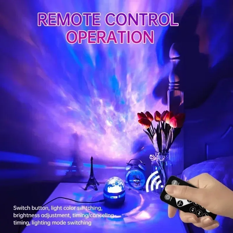 Aurora Borealis Water Reflection LED Projector USB Powered Remote Control Night Light for Bedroom Christmas Party Decoration
Aurora Borealis Water Reflection LED Projector USB Powered Remote Control Night Light for Bedroom Christmas Party Decoration