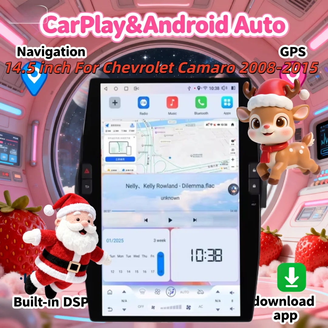 Мультимедийный видеоплеер 14,5 дюйма, беспроводной CarPlay для Chevrolet Camaro 2008-2015, Android стерео, авто GPS-навигатор, 4G DSP
Мультимедийный видеоплеер 14,5 дюйма, беспроводной CarPlay для Chevrolet Camaro 2008-2015, Android стерео, авто GPS-навигатор, 4G DSP