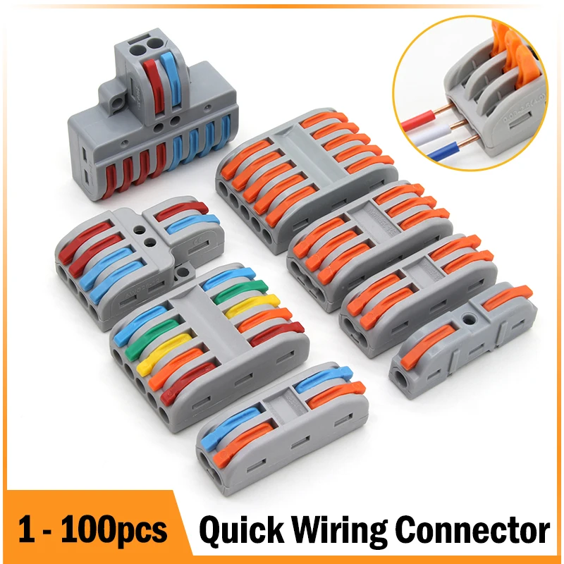 Fast Wire Connector Push-in Electrical Terminal Block Universal Splicing Wiring Cable Connectors 0.08 - 4.0mm² Cable Connection
Fast Wire Connector Push-in Electrical Terminal Block Universal Splicing Wiring Cable Connectors 0.08 - 4.0mm² Cable Connection