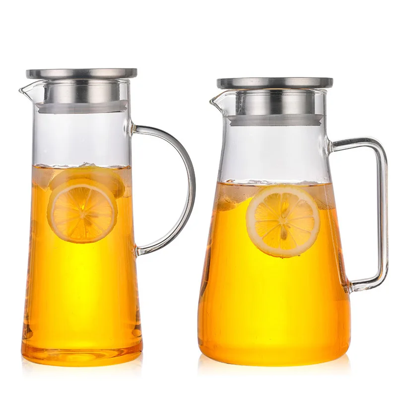 Heat Resistant Glass Cold Water Pot Large Capaci Juice Pot Tea Brewing Transparent Pot with Handle Cup Cool Water Pot
Heat Resistant Glass Cold Water Pot Large Capaci Juice Pot Tea Brewing Transparent Pot with Handle Cup Cool Water Pot