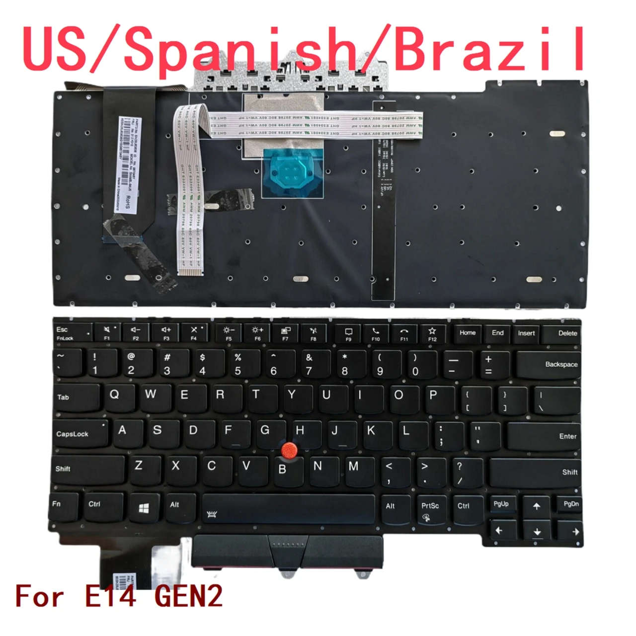 Новая американская испанская клавиатура с подсветкой для ноутбука Lenovo Thinkpad E14 GEN2, замена ноутбука
Новая американская испанская клавиатура с подсветкой для ноутбука Lenovo Thinkpad E14 GEN2, замена ноутбука