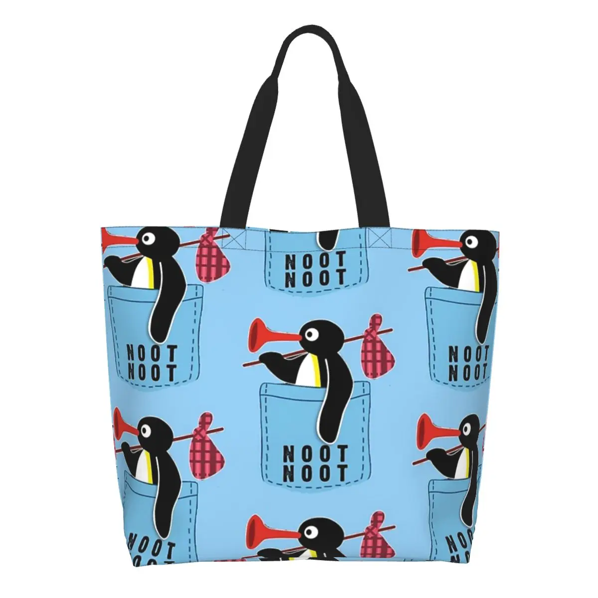 Angry Pingu Noot Noot Pocket Official Merch Shopping Tote Bag Canvas Shoulder Bags Shopper Grocery Handbag for Women
Angry Pingu Noot Noot Pocket Official Merch Shopping Tote Bag Canvas Shoulder Bags Shopper Grocery Handbag for Women