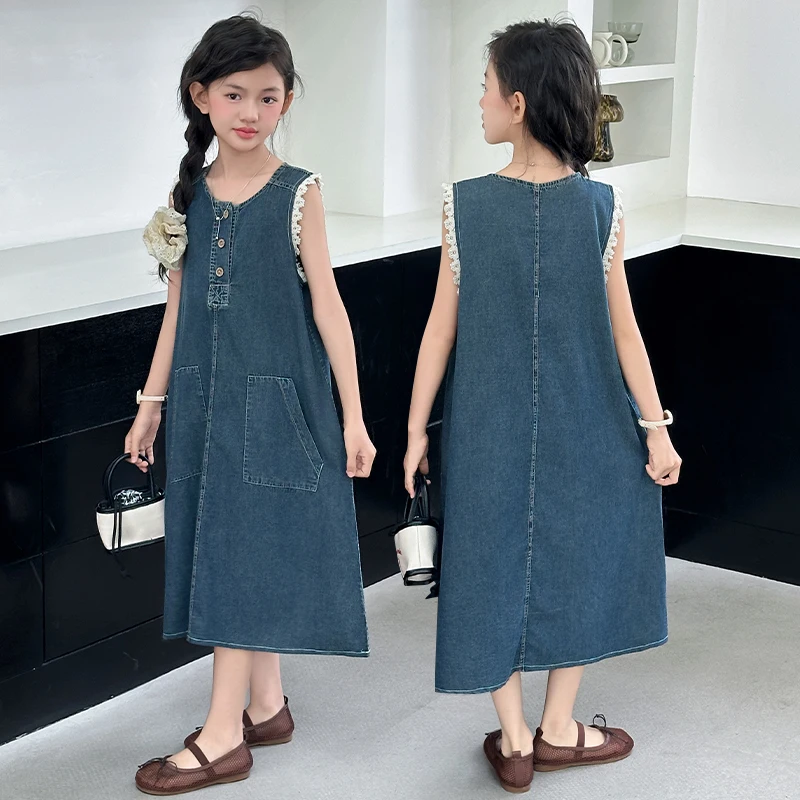 High Fashion Children Long Summer Denim Dress for Teenager Girls Casual Streetwear Kids Trendy Jeans Dresses 5 7 9 11 13 14 Y
High Fashion Children Long Summer Denim Dress for Teenager Girls Casual Streetwear Kids Trendy Jeans Dresses 5 7 9 11 13 14 Y