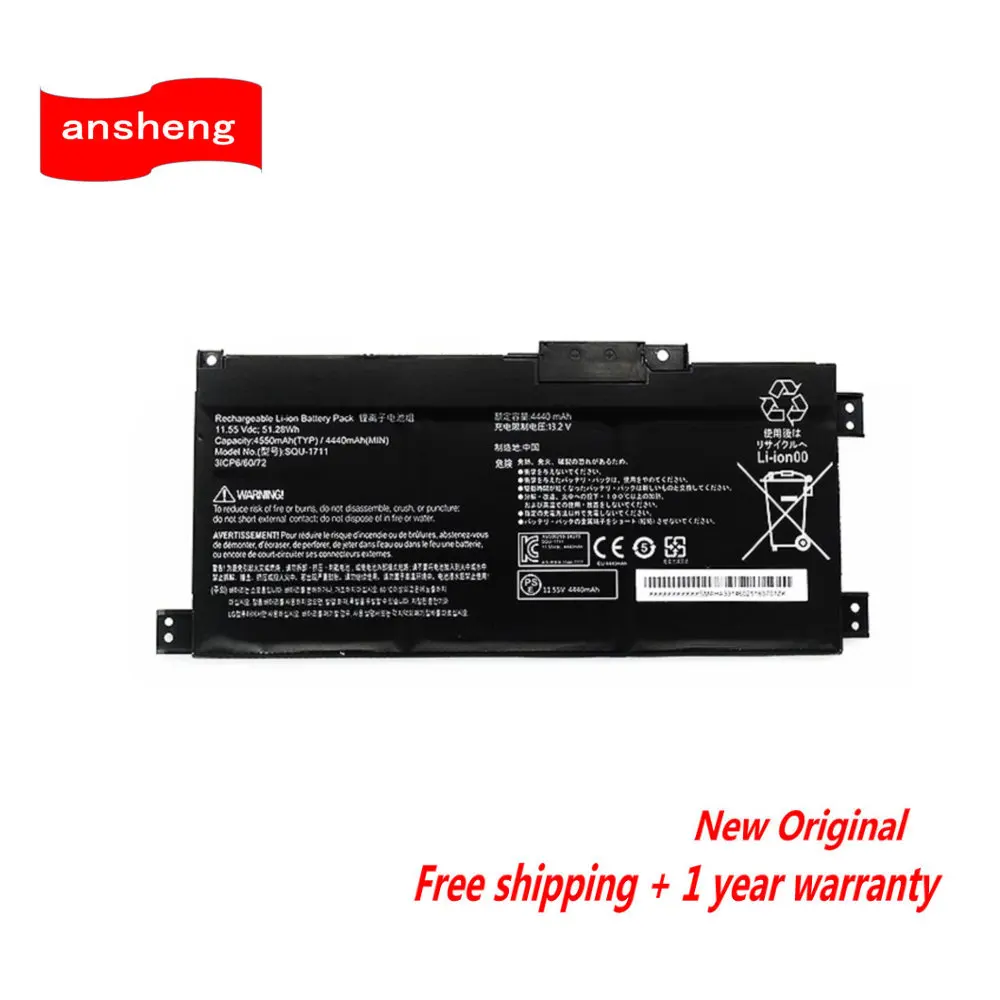 NEW SQU-1711 Laptop Battery For ThundeRobot 911 Air 911ME 911MT 911S G7000M G8000M SQU-1718 11.55V 4440mAh
NEW SQU-1711 Laptop Battery For ThundeRobot 911 Air 911ME 911MT 911S G7000M G8000M SQU-1718 11.55V 4440mAh