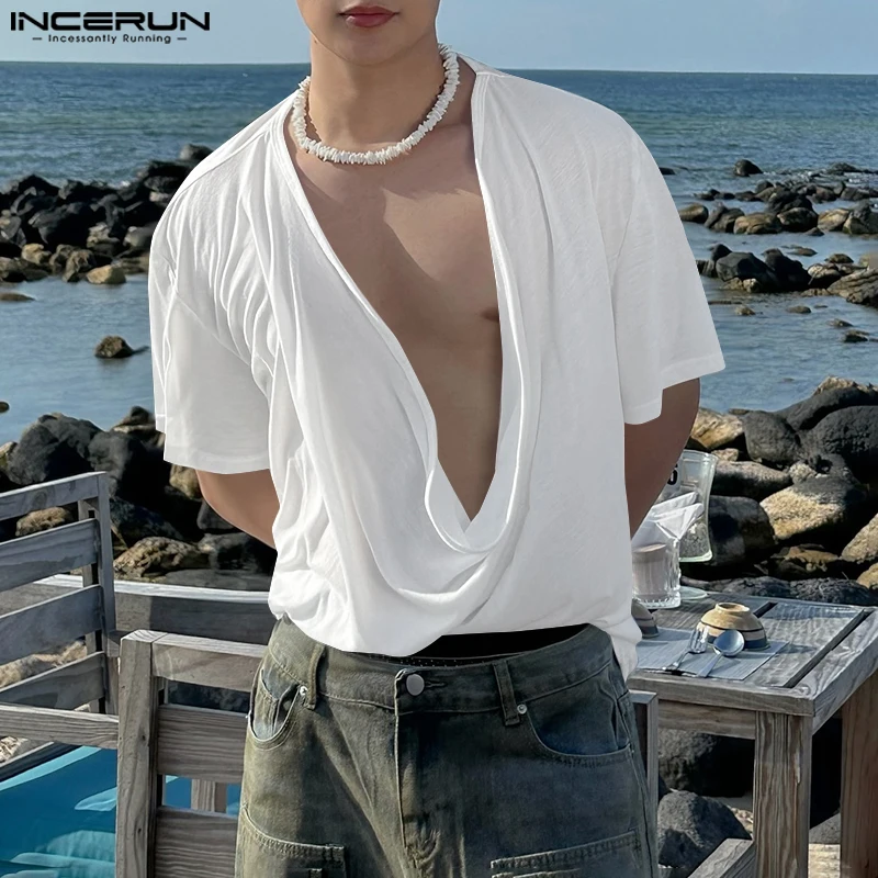 INCERUN Men T Shirt V Neck Sleeveless Solid Color Men Clothing Streetwear Summer Oversize 2025 Vacation Cozy Fashion Tee Tops
INCERUN Men T Shirt V Neck Sleeveless Solid Color Men Clothing Streetwear Summer Oversize 2025 Vacation Cozy Fashion Tee Tops